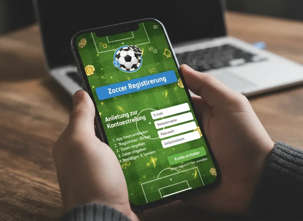 Zoccer registrierung Anleitung für neue Spieler