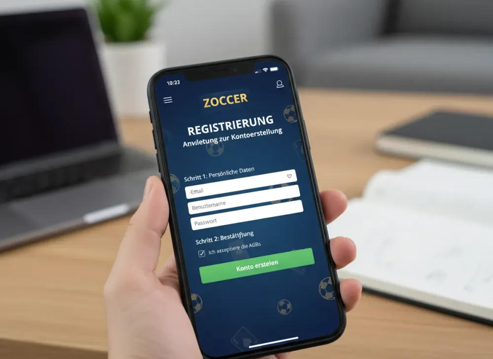 Zoccer registrierung Anleitung für neue Spieler